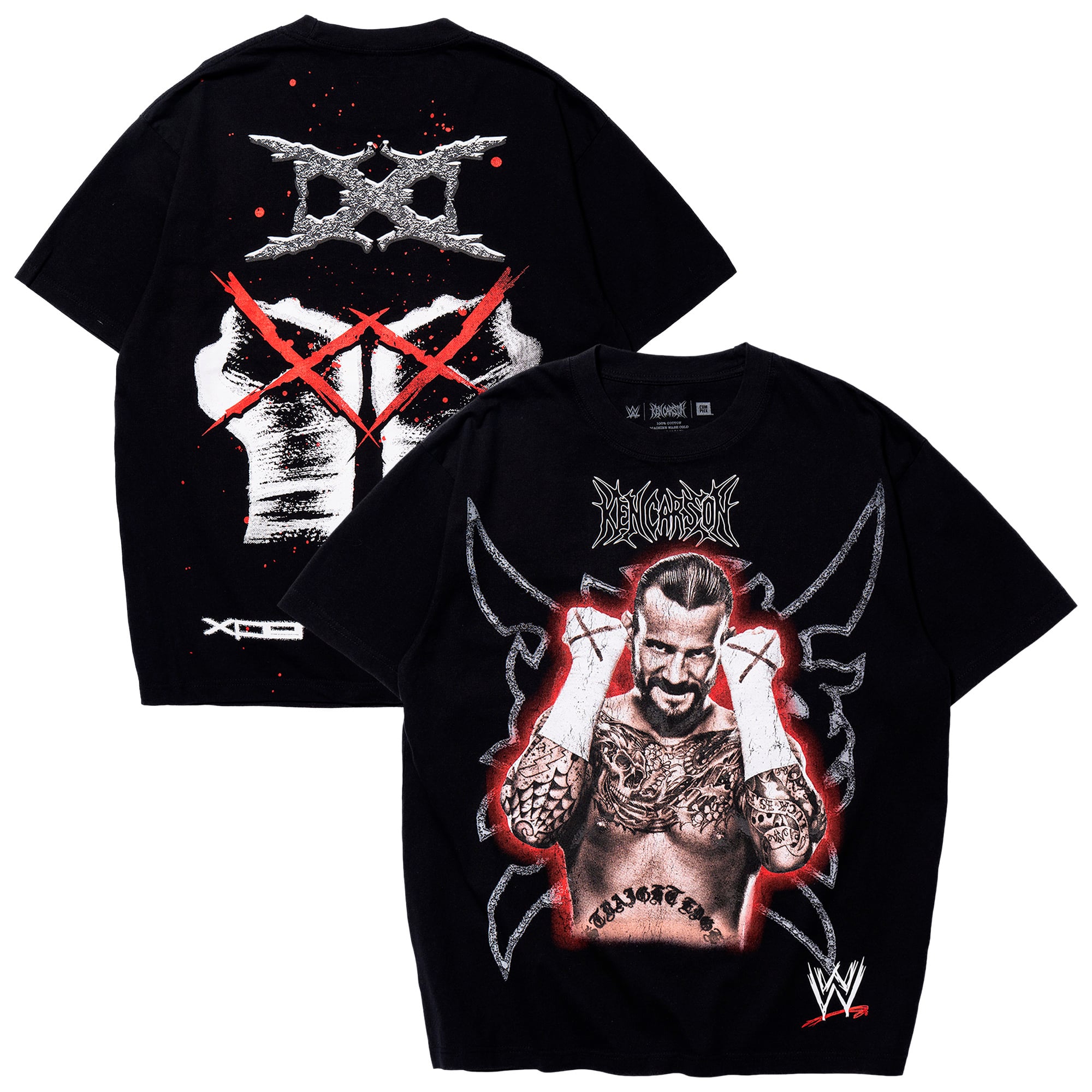 Unisex Complex x WWE x Ken Carson Black CM Punk T-Shirt