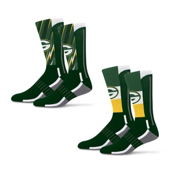 Unisex Starter Green Bay Packers Big Energy Neo Two-Pack Crew Socks Set