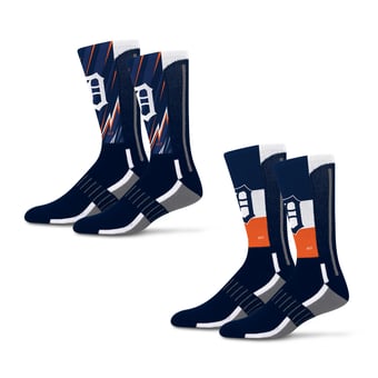 Unisex Starter Detroit Tigers Big Energy Neo Two-Pack Crew Socks Set
