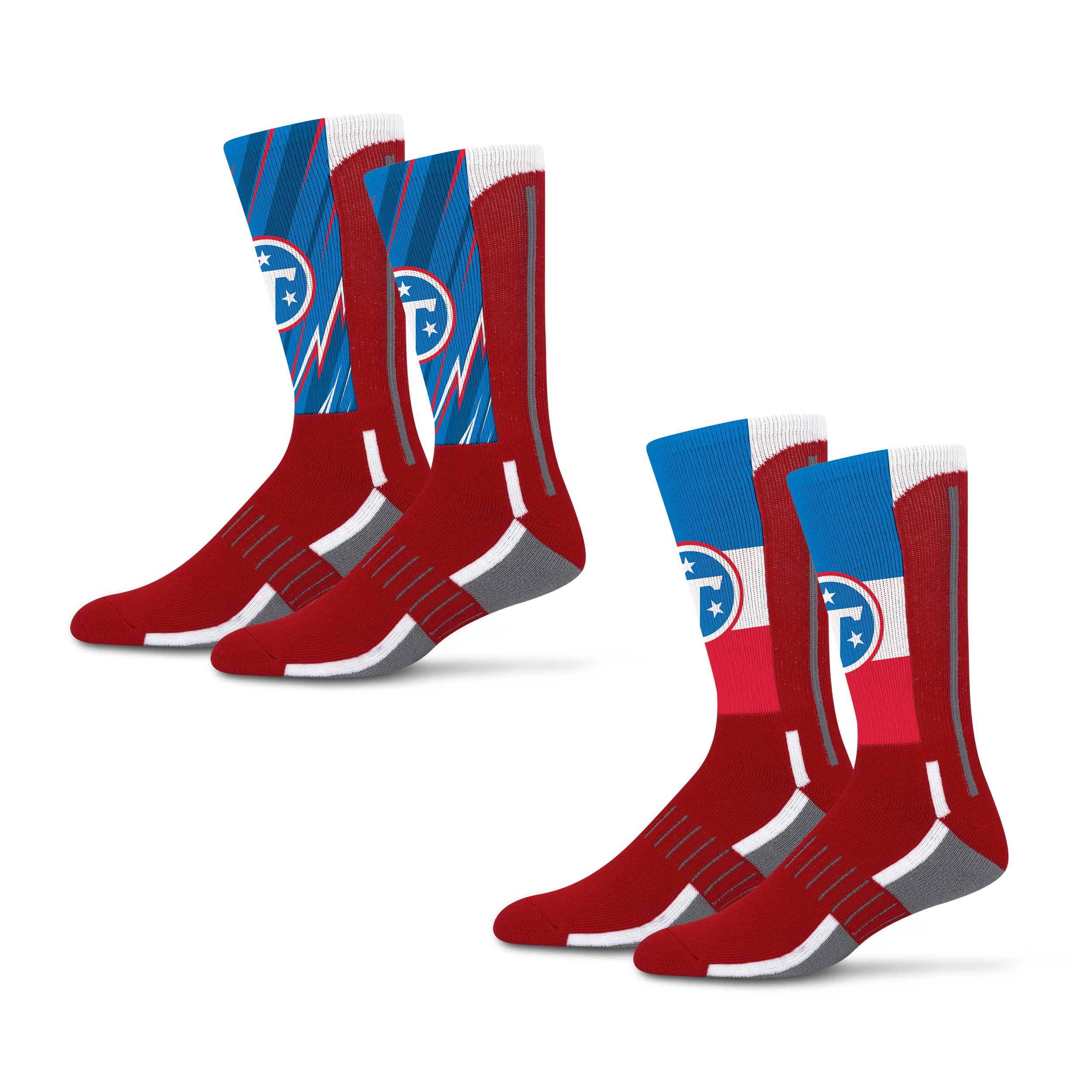 Unisex Starter Tennessee Titans Big Energy Neo Two-Pack Crew Socks Set