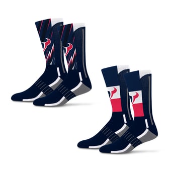 Unisex Starter Houston Texans Big Energy Neo Two-Pack Crew Socks Set