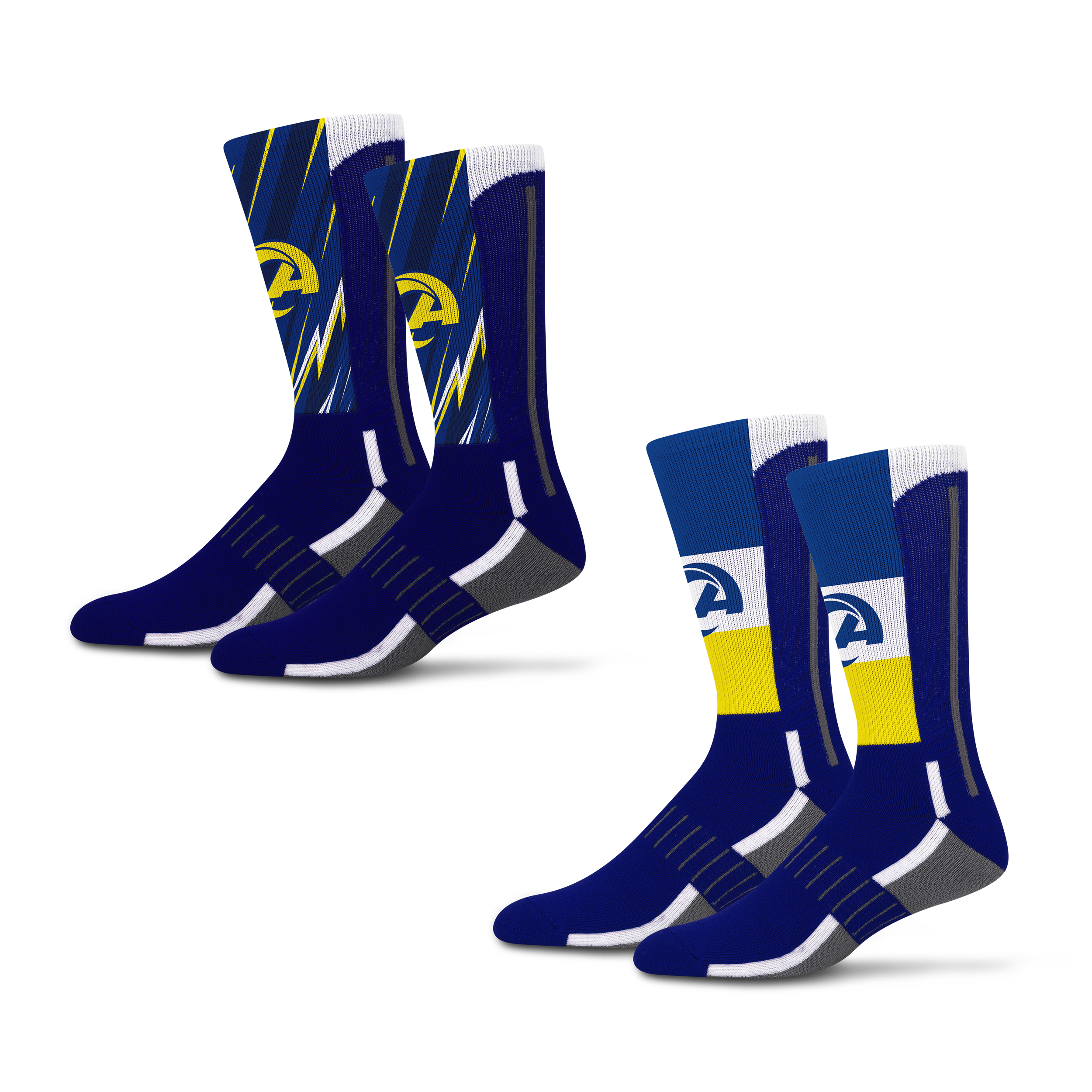 Unisex Starter Los Angeles Rams Big Energy Neo Two-Pack Crew Socks Set