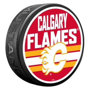 Calgary Flames Shout Hockey Puck