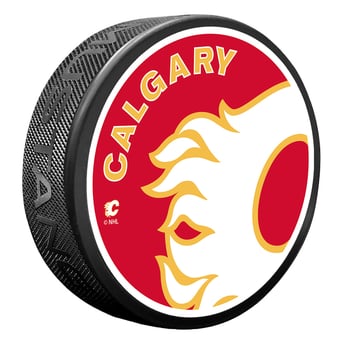 Calgary Flames Icon Hockey Puck