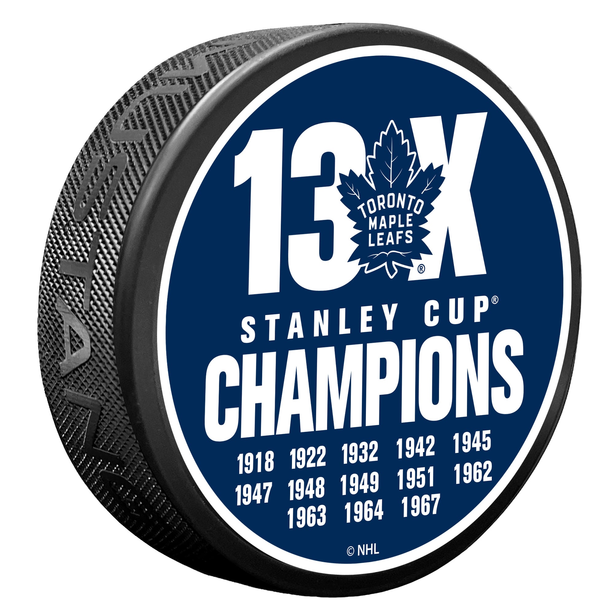 Toronto Maple Leafs 13X Champions Hockey Puck