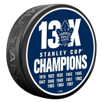 Toronto Maple Leafs 13X Champions Hockey Puck