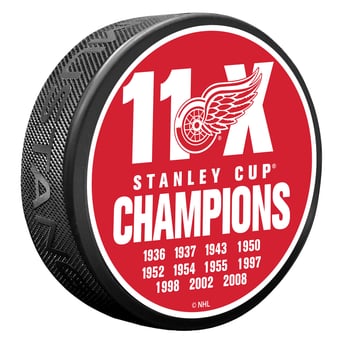 Detroit Red Wings 11X Champions Hockey Puck