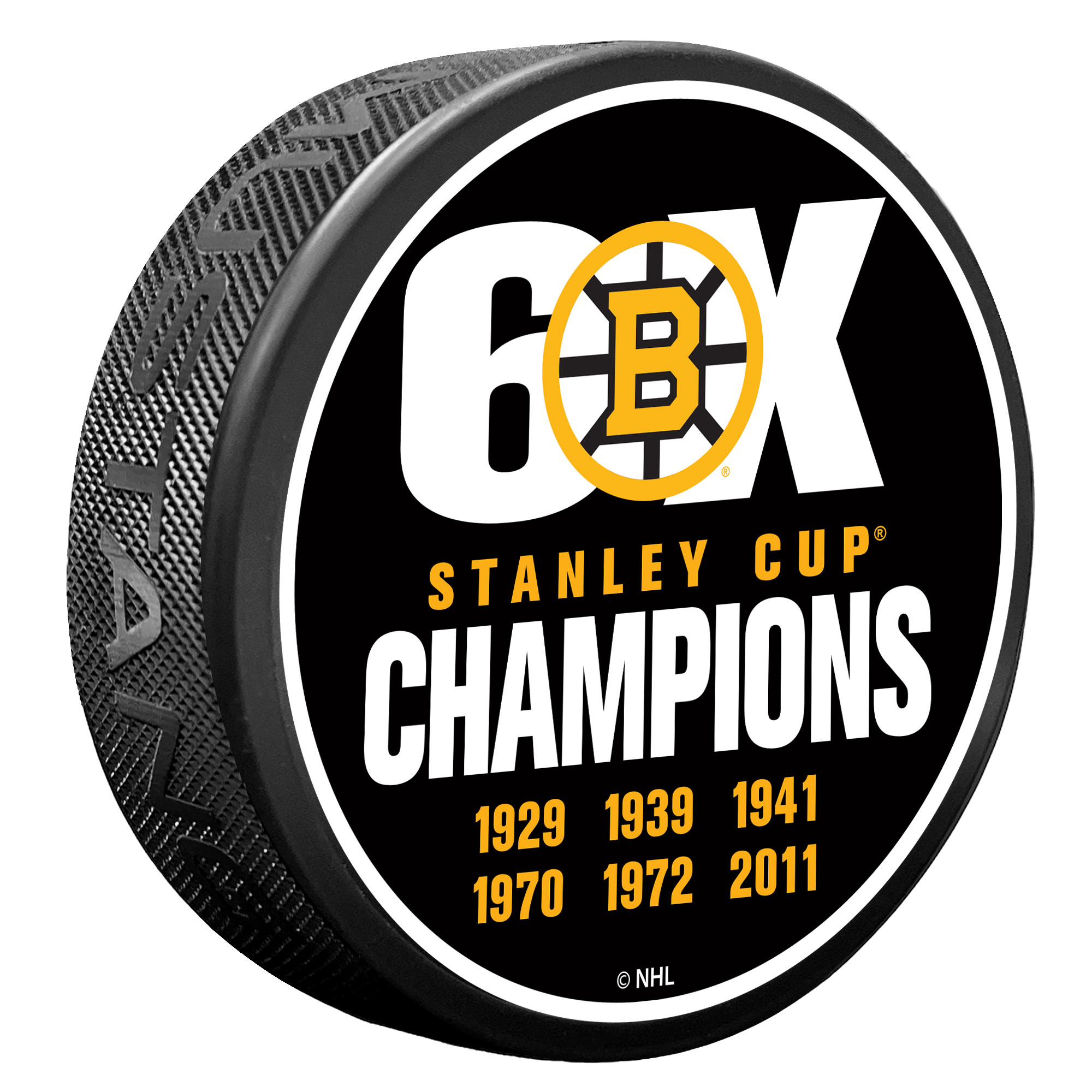 Boston Bruins 6X Champions Hockey Puck