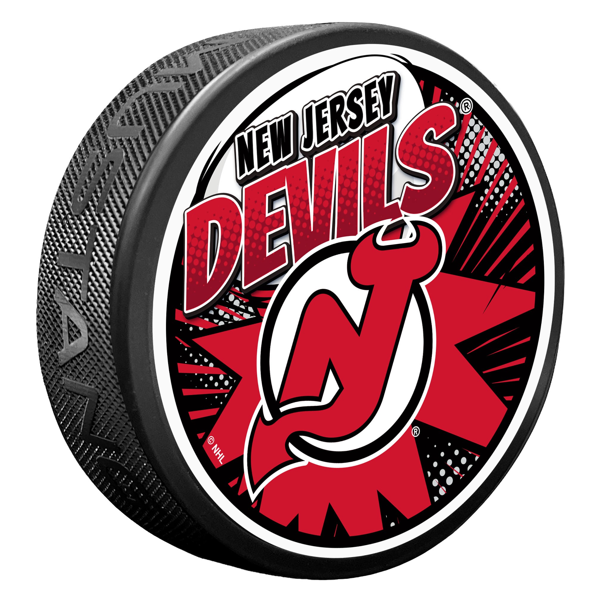 New Jersey Devils Kaboom Hockey Puck