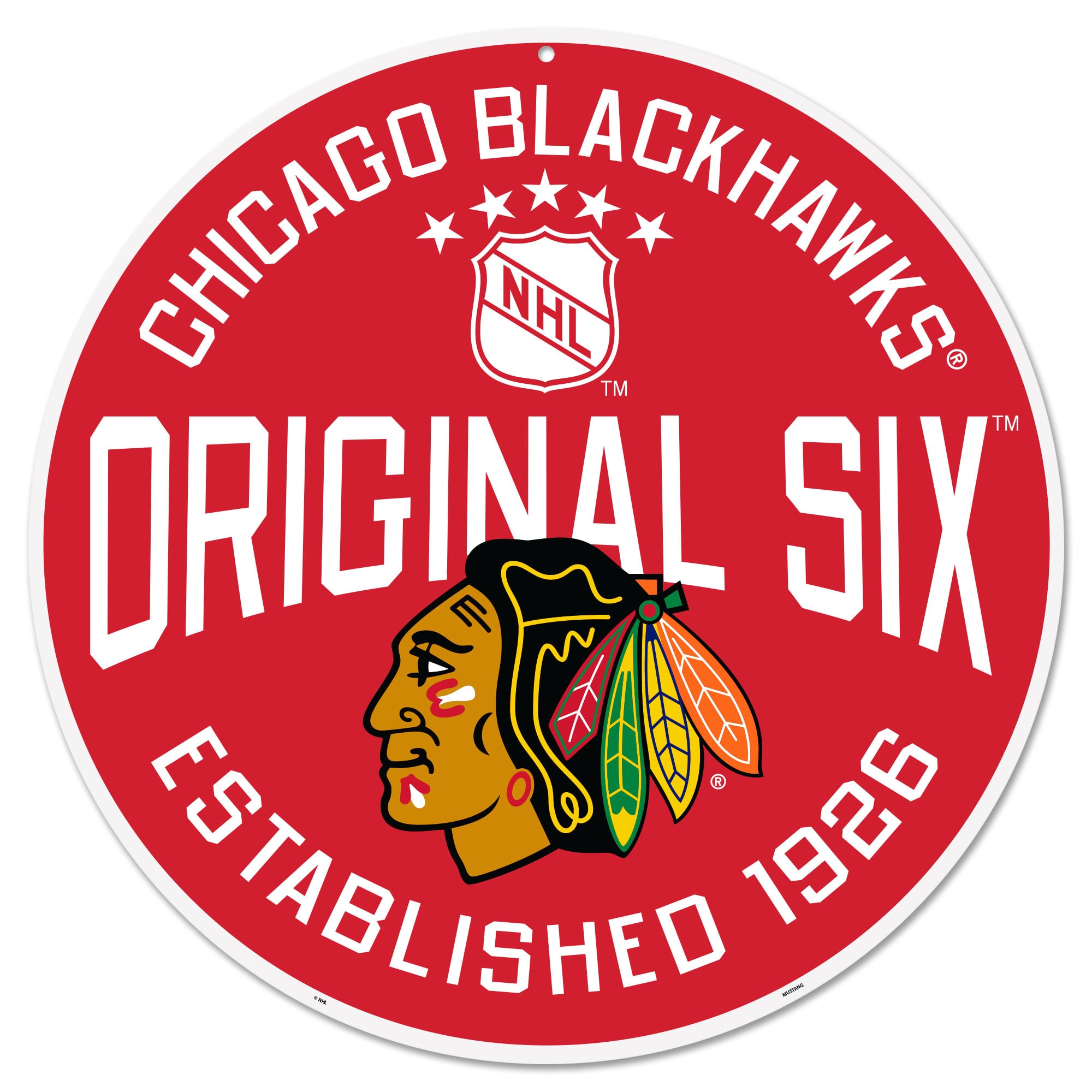 Chicago Blackhawks 22" Original 6 Wall Sign