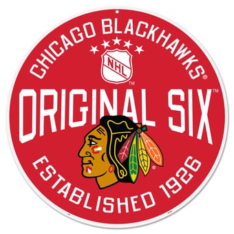 Chicago Blackhawks 22" Original 6 Wall Sign