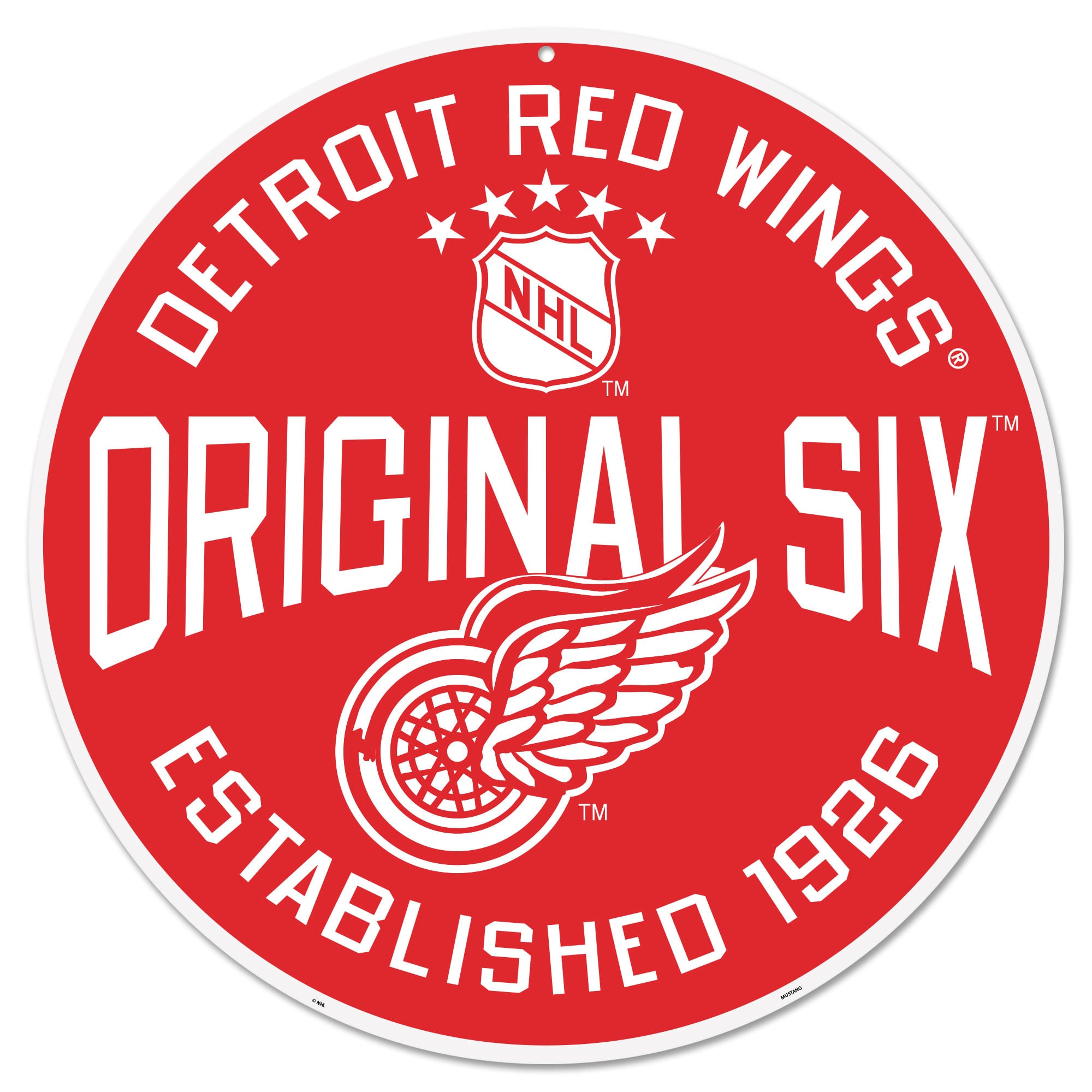 Detroit Red Wings 22" Original 6 Wall Sign