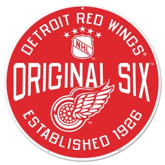 Detroit Red Wings 22" Original 6 Wall Sign