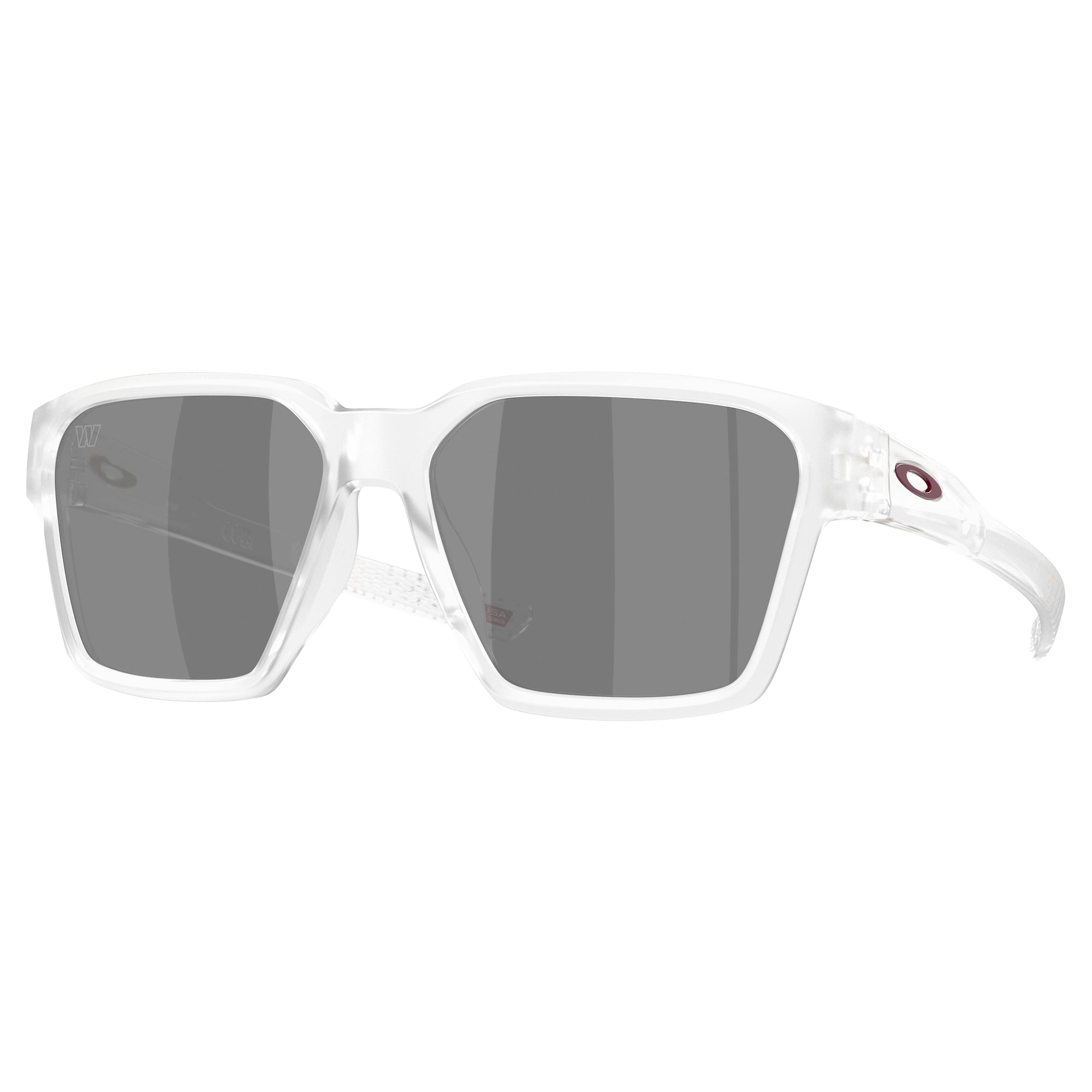 Unisex Oakley Washington Commanders Briza Matte Clear Sunglasses with Prizm Black Polarized Lenses