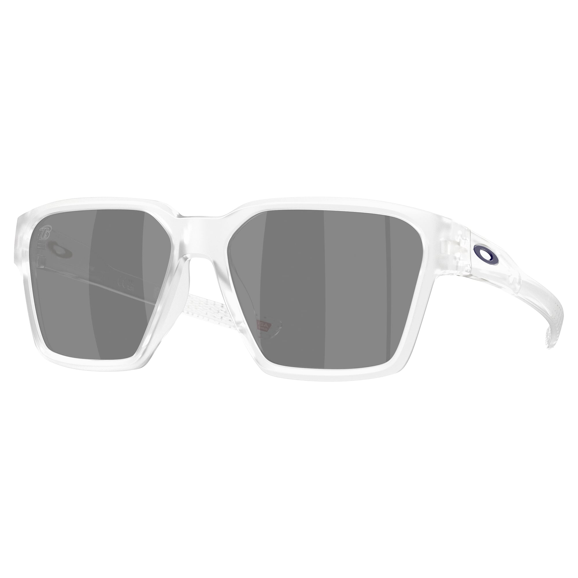 Unisex Oakley Baltimore Ravens Briza Matte Clear Sunglasses with Prizm Black Polarized Lenses