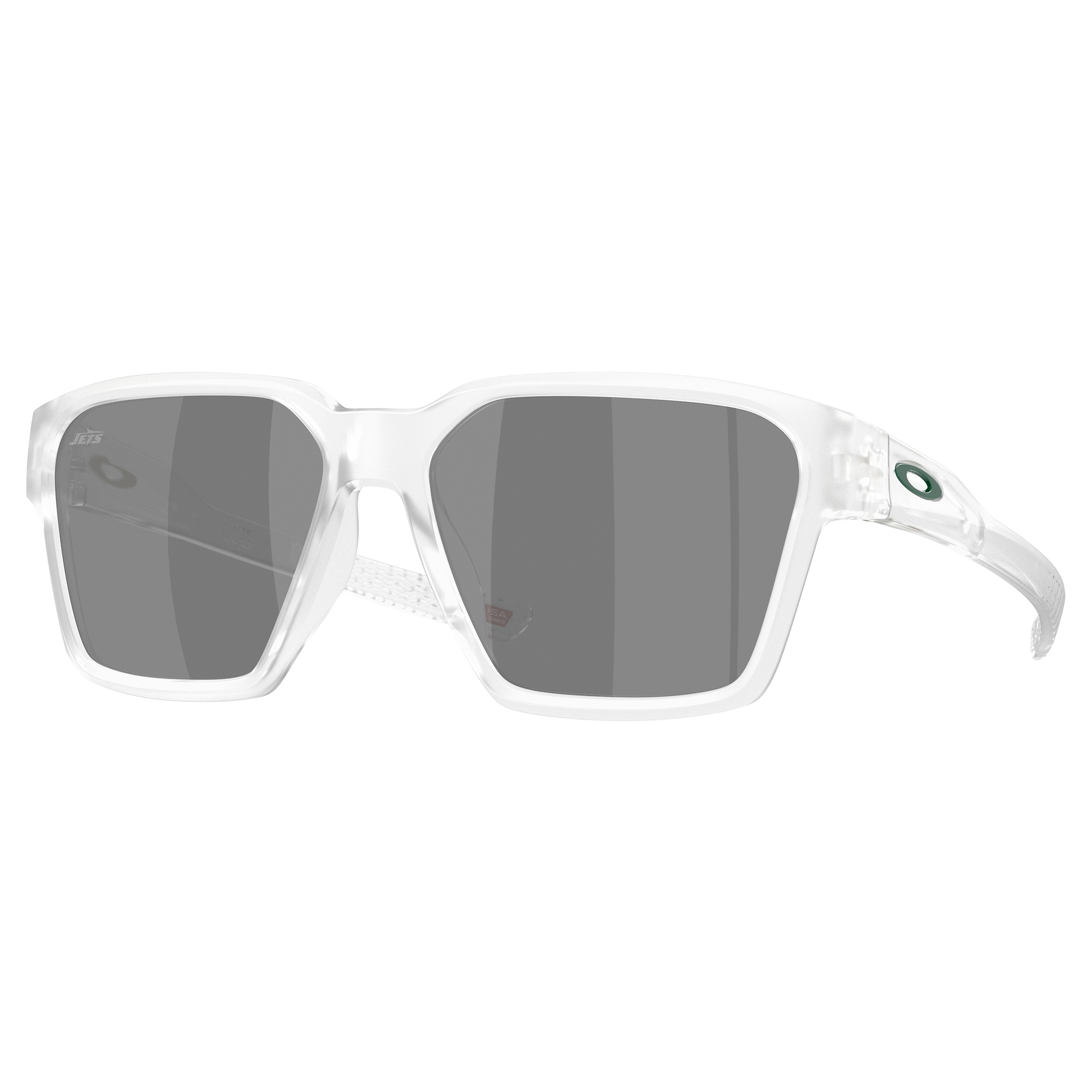 Unisex Oakley New York Jets Briza Matte Clear Sunglasses with Prizm Black Polarized Lenses