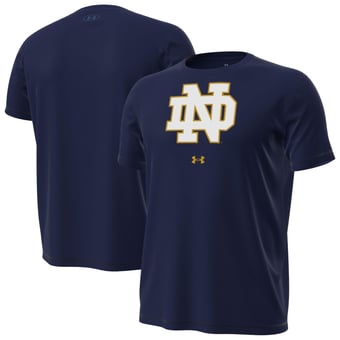 Men's Under Armour  Navy Notre Dame Fighting Irish Core Tech Stretch T-Shirt