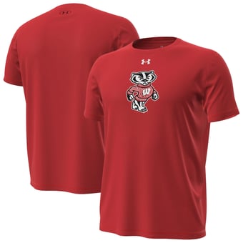 Men's Under Armour Red Wisconsin Badgers Bucky Tech Stretch T-Shirt