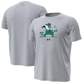 Men's Under Armour  Gray Notre Dame Fighting Irish Core Tech Stretch T-Shirt