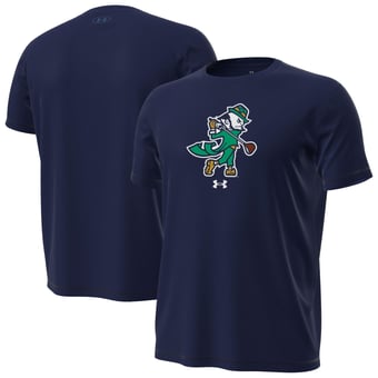 Men's Under Armour  Navy Notre Dame Fighting Irish Golf Leprechaun Core Tech Stretch T-Shirt