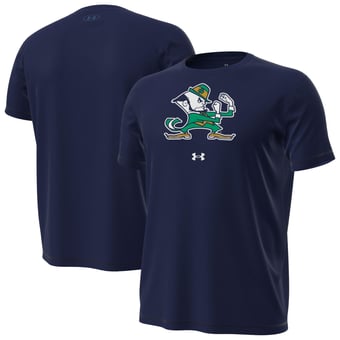 Men's Under Armour  Navy Notre Dame Fighting Irish Core Tech Stretch T-Shirt