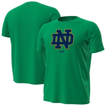 Men's Under Armour  Kelly Green Notre Dame Fighting Irish Core Tech Stretch T-Shirt