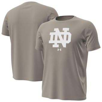Men's Under Armour  Stone Notre Dame Fighting Irish Inline Core T-Shirt