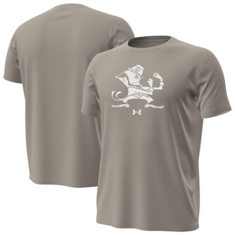 Men's Under Armour  Stone Notre Dame Fighting Irish Inline Core T-Shirt