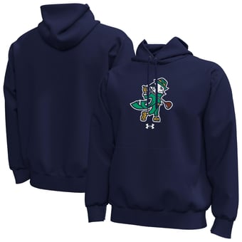 Men's Under Armour  Navy Notre Dame Fighting Irish Core Icon Fleece Pullover Hoodie
