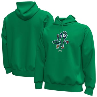 Men's Under Armour  Kelly Green Notre Dame Fighting Irish Core Icon Fleece Pullover Hoodie