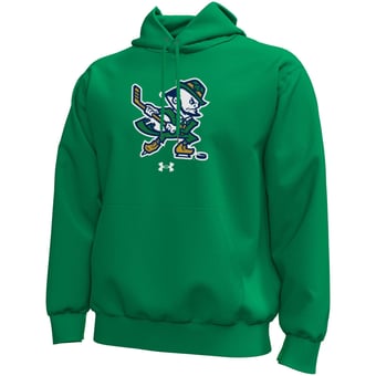 Men's Under Armour  Kelly Green Notre Dame Fighting Irish Core Icon Fleece Pullover Hoodie