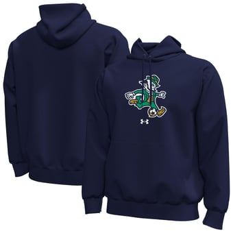 Men's Under Armour  Navy Notre Dame Fighting Irish Core Icon Fleece Pullover Hoodie