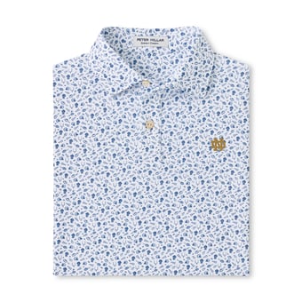 Youth Peter Millar  Blue Notre Dame Fighting Irish Kick Off Performance Jersey Polo
