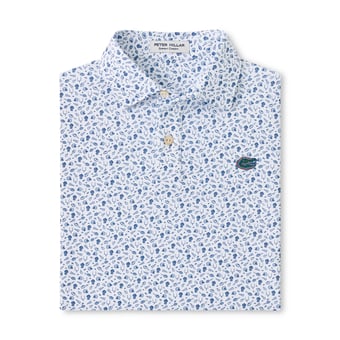 Youth Peter Millar  Blue Florida Gators Kick Off Performance Jersey Polo