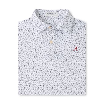 Youth Peter Millar  Gray Alabama Crimson Tide Kick Off Performance Jersey Polo