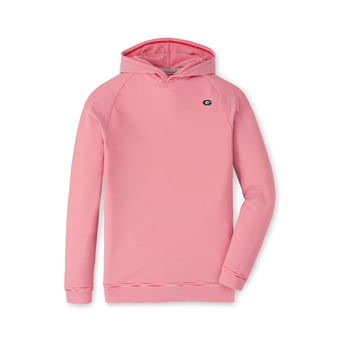 Youth Peter Millar  Red Georgia Bulldogs Pine Sugar Stripe Performance Pullover Hoodie