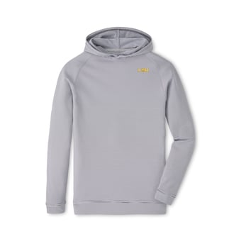 Youth Peter Millar  Gray LSU Tigers Pine Sugar Stripe Performance Pullover Hoodie