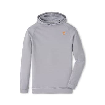 Youth Peter Millar  Gray Tennessee Volunteers Pine Sugar Stripe Performance Pullover Hoodie