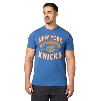 Unisex Homage Blue New York Knicks 2026 NBA Finals Champions WWE Tri-Blend T-Shirt