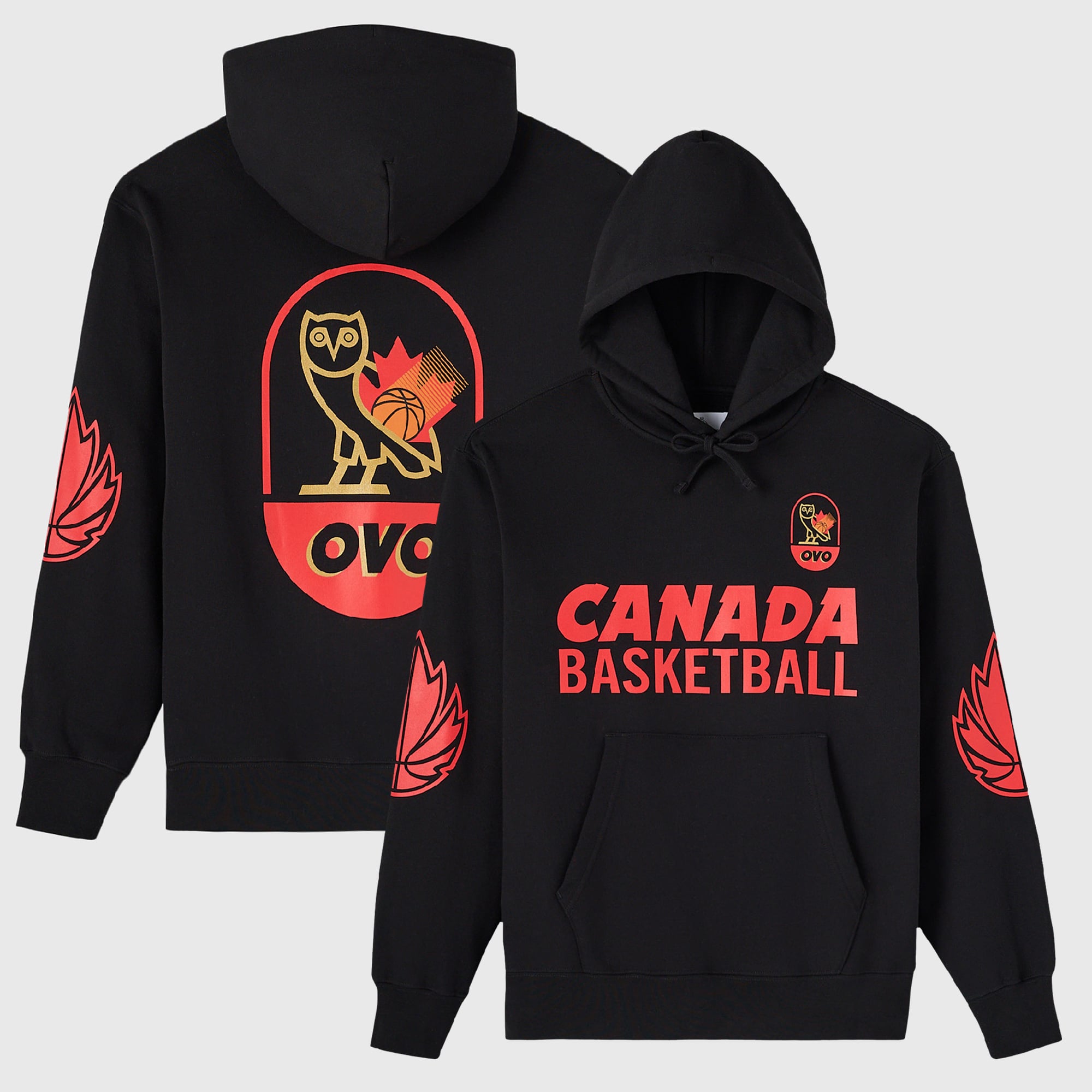 Men's OVO Black Canada Basketball Hoodie