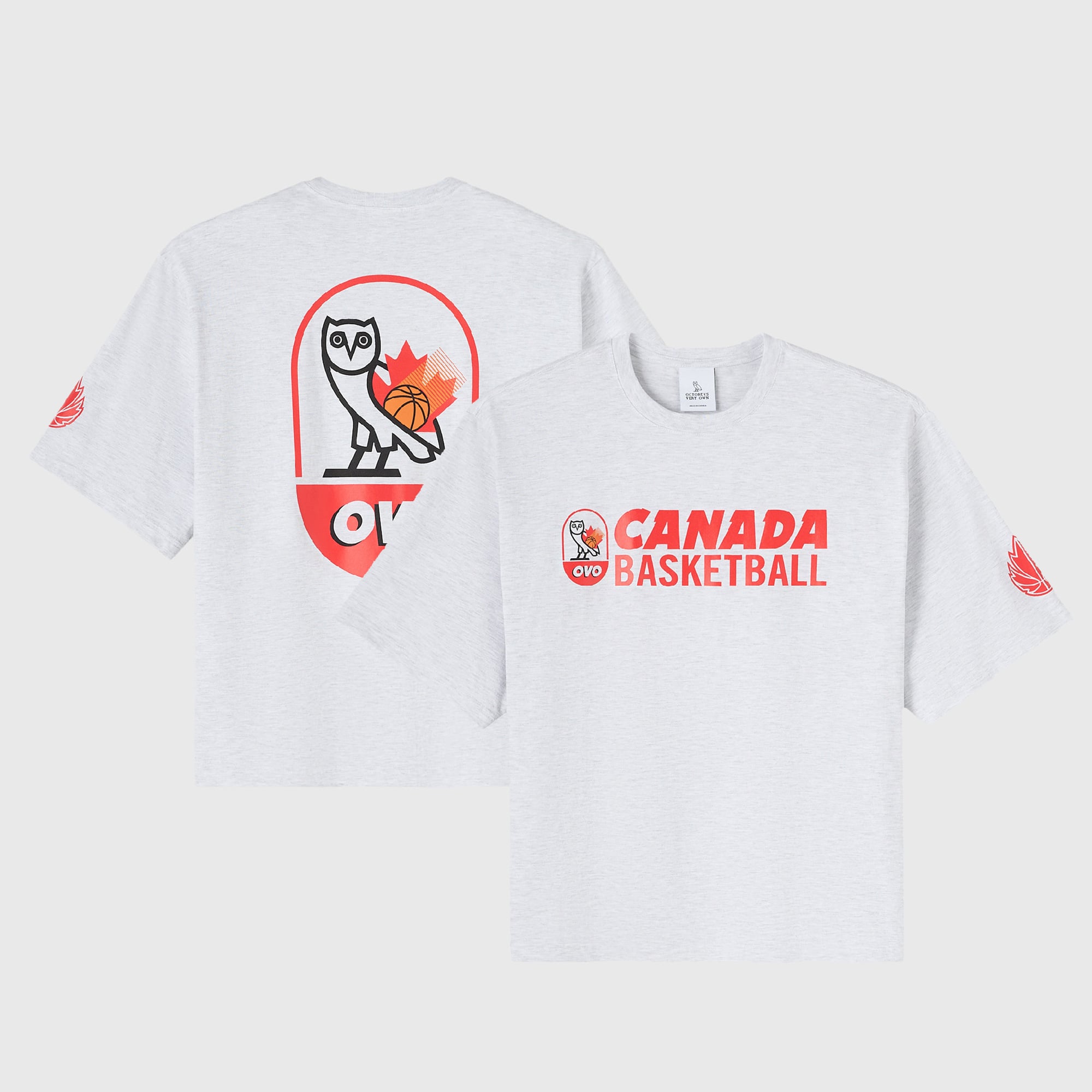 Men's OVO Gray Canada Basketball T-Shirt