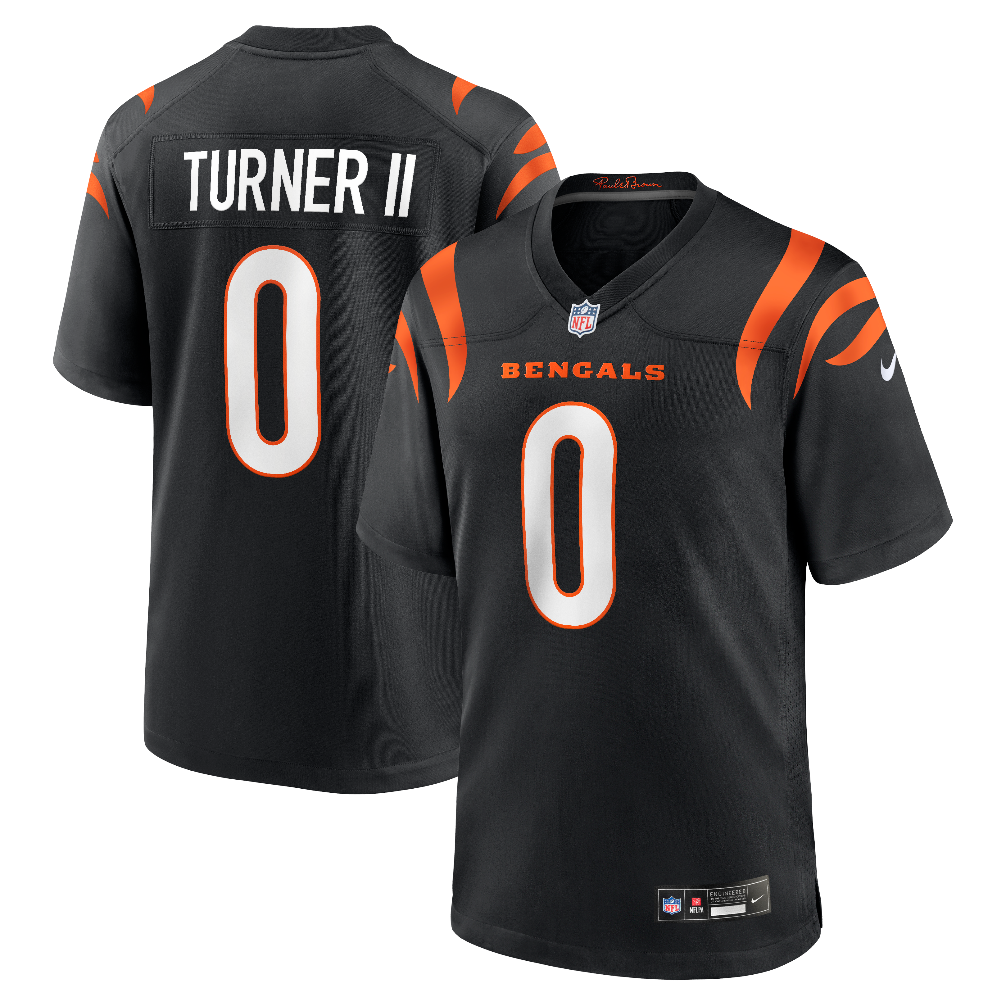 Men’s Nike DJ Turner II Black Cincinnati Bengals Team Game Jersey Men’s Nike DJ Turner II Black Cincinnati Bengals Team Game Jersey