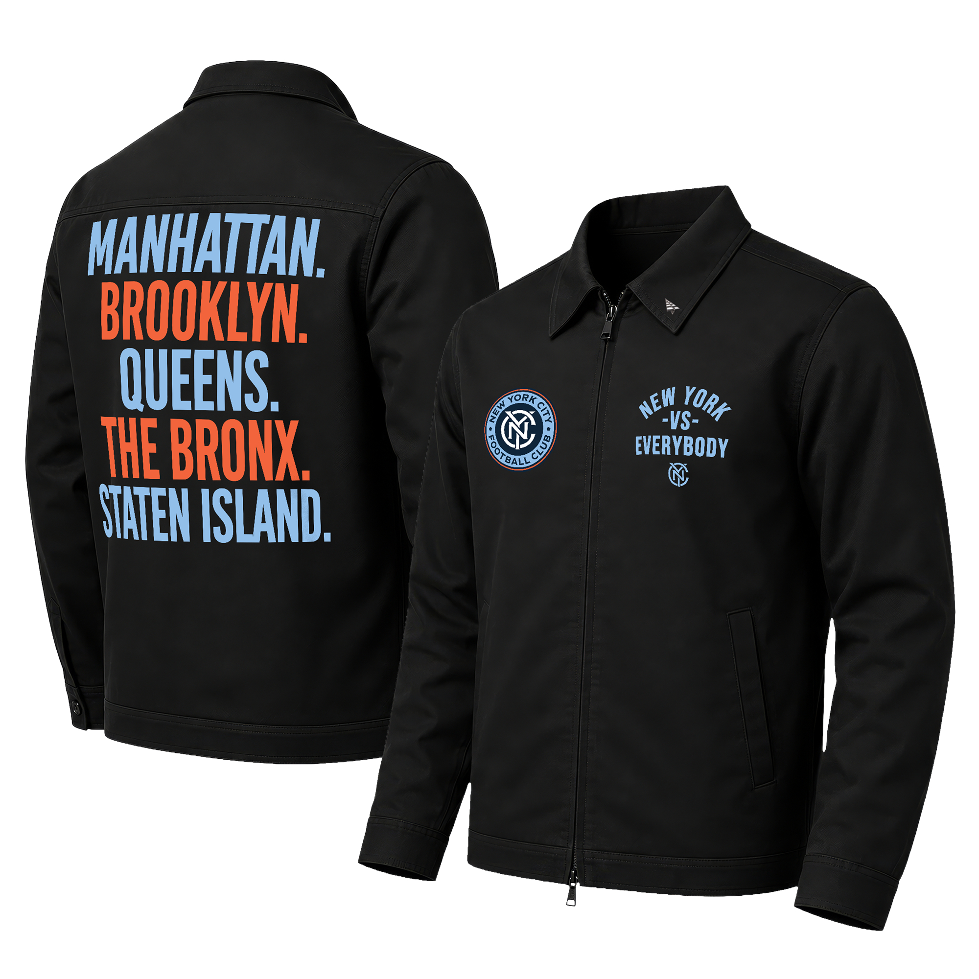 Unisex Paper Planes Black New York City FC Full-Zip Work Jacket