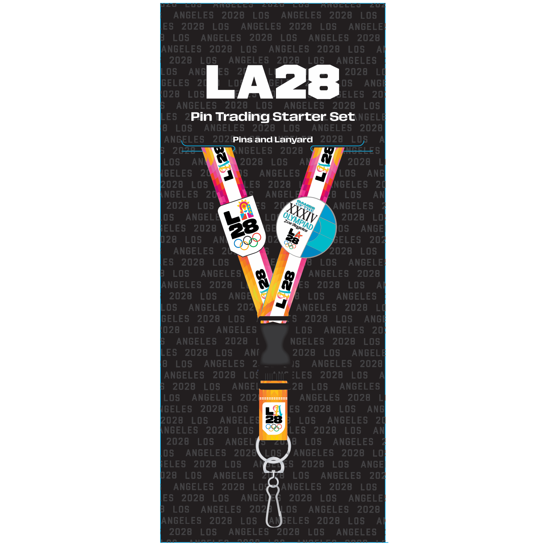 LA28 Superbloom Collection Lanyard & Pins Starter Set