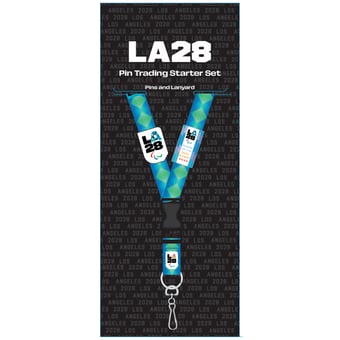 LA28 Superbloom Collection Bluebell Paralympics Lanyard & Pins Starter Set