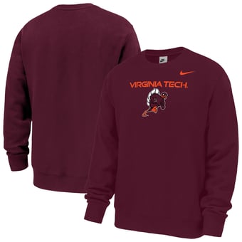 Men's Nike Maroon Virginia Tech Hokies Rushing Hokie Club Fleece Sweatshirt