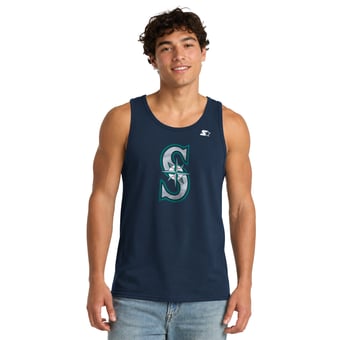 Men's Starter Navy Seattle Mariners Tank Top