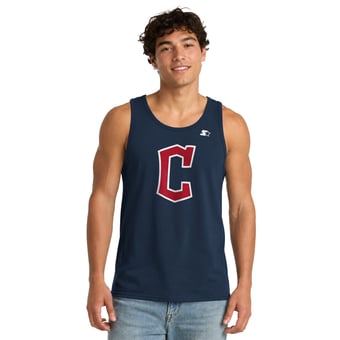 Men's Starter Navy Cleveland Guardians Tank Top