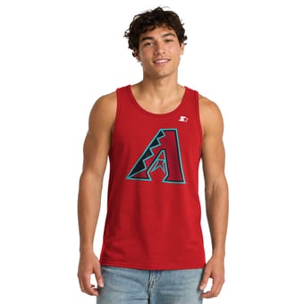 Men's Starter Red Arizona Diamondbacks Tank Top