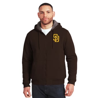 Men's Darius Rucker Collection by Fanatics Brown/Gray San Diego Padres Sherpa Lined Full-Zip Sweatshirt